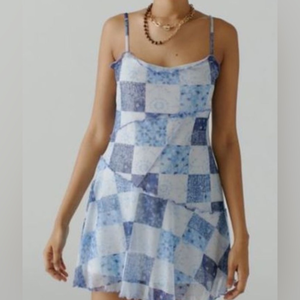 Urban Outfitters Moxie Mesh Mini Slip Dress, Women Size M